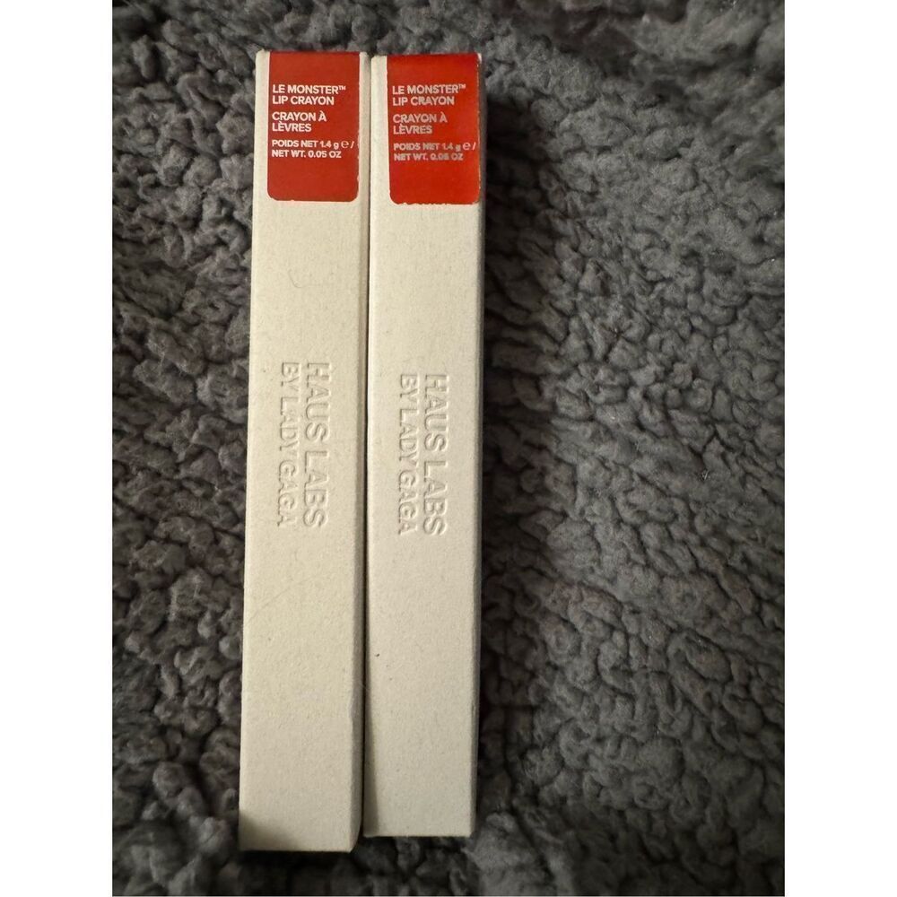 Le Monster Lip Crayon Vegan Lipstick and Lip Liner currant matte bundle